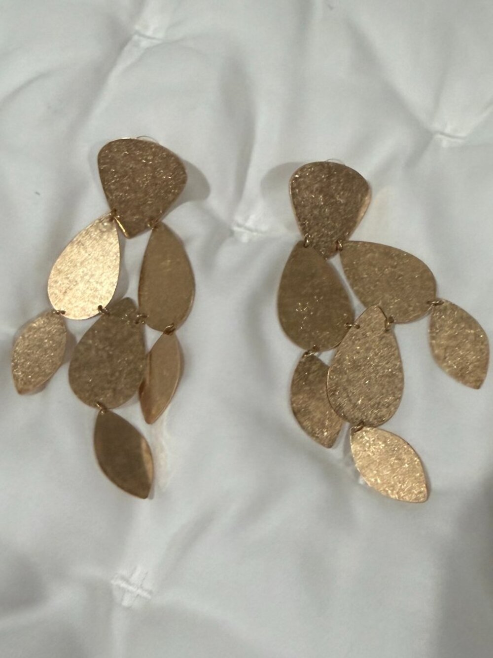 Chandelier gold earrings